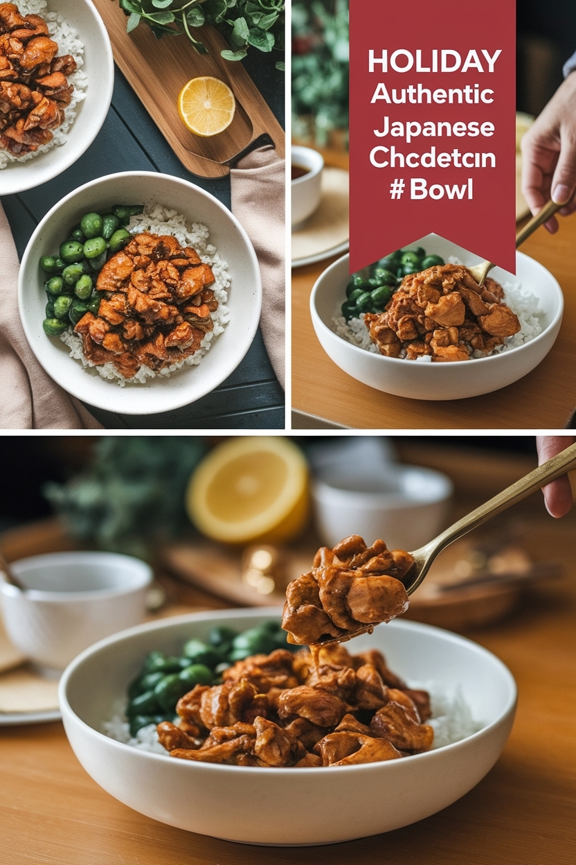 authentic japanese teriyaki chicken bowl