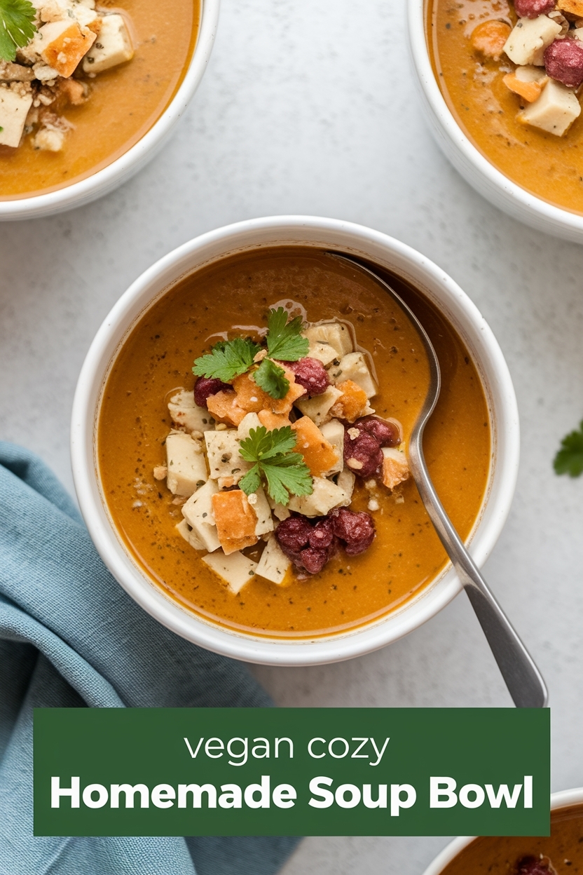 cozy homemade soup bowl