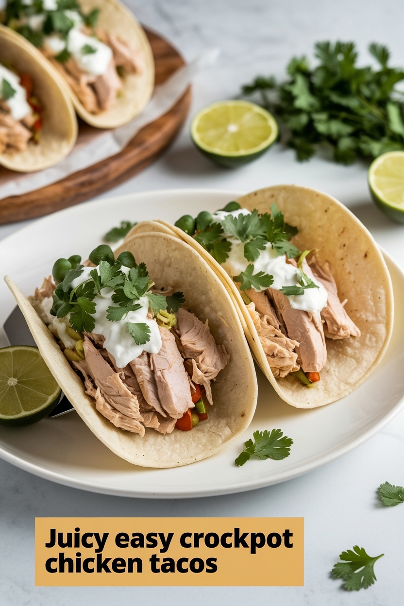 easy crockpot chicken tacos