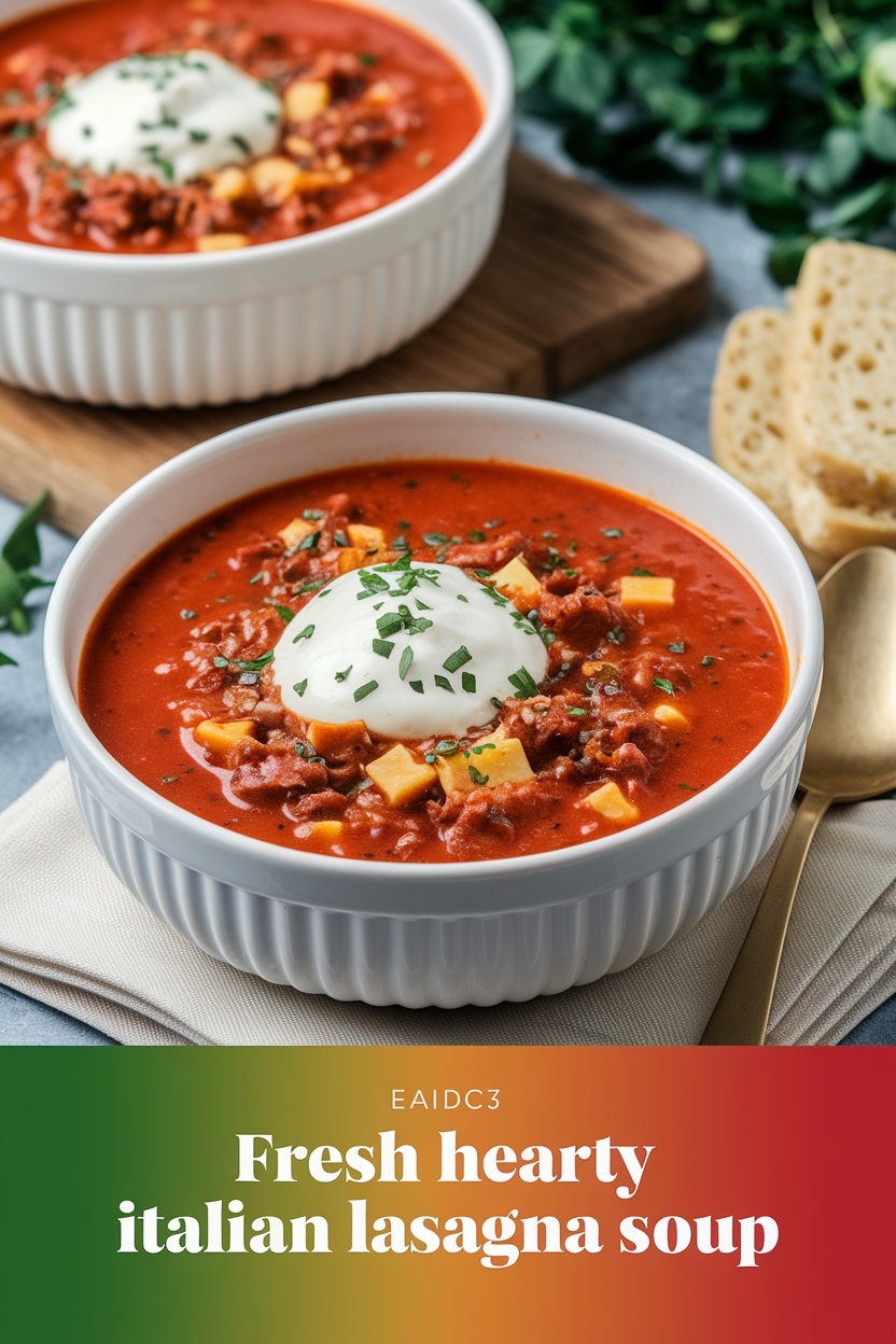 hearty italian lasagna soup