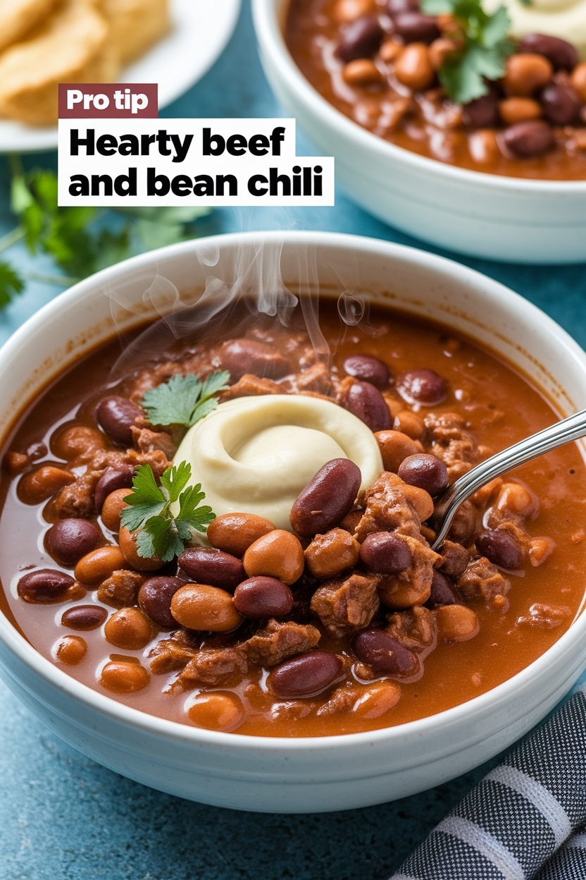 hearty beef and bean chili - Extra Photo