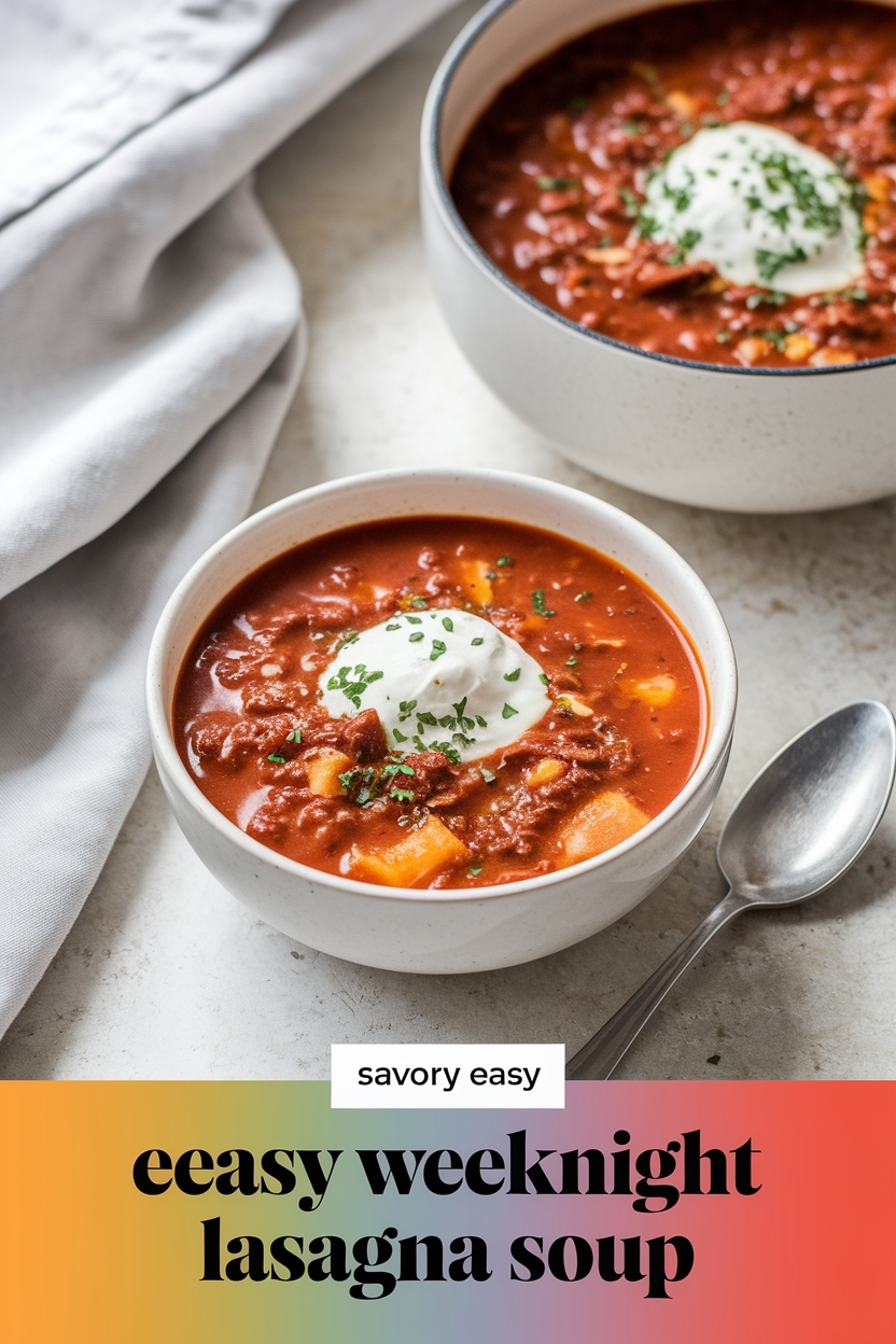 easy weeknight lasagna soup