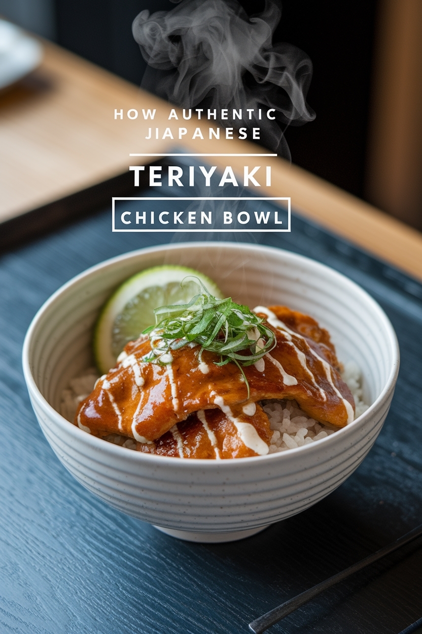 authentic japanese teriyaki chicken bowl