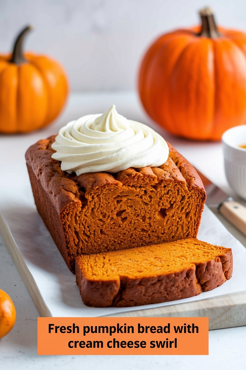 pumpkin bread with cream cheese - Extra Photo