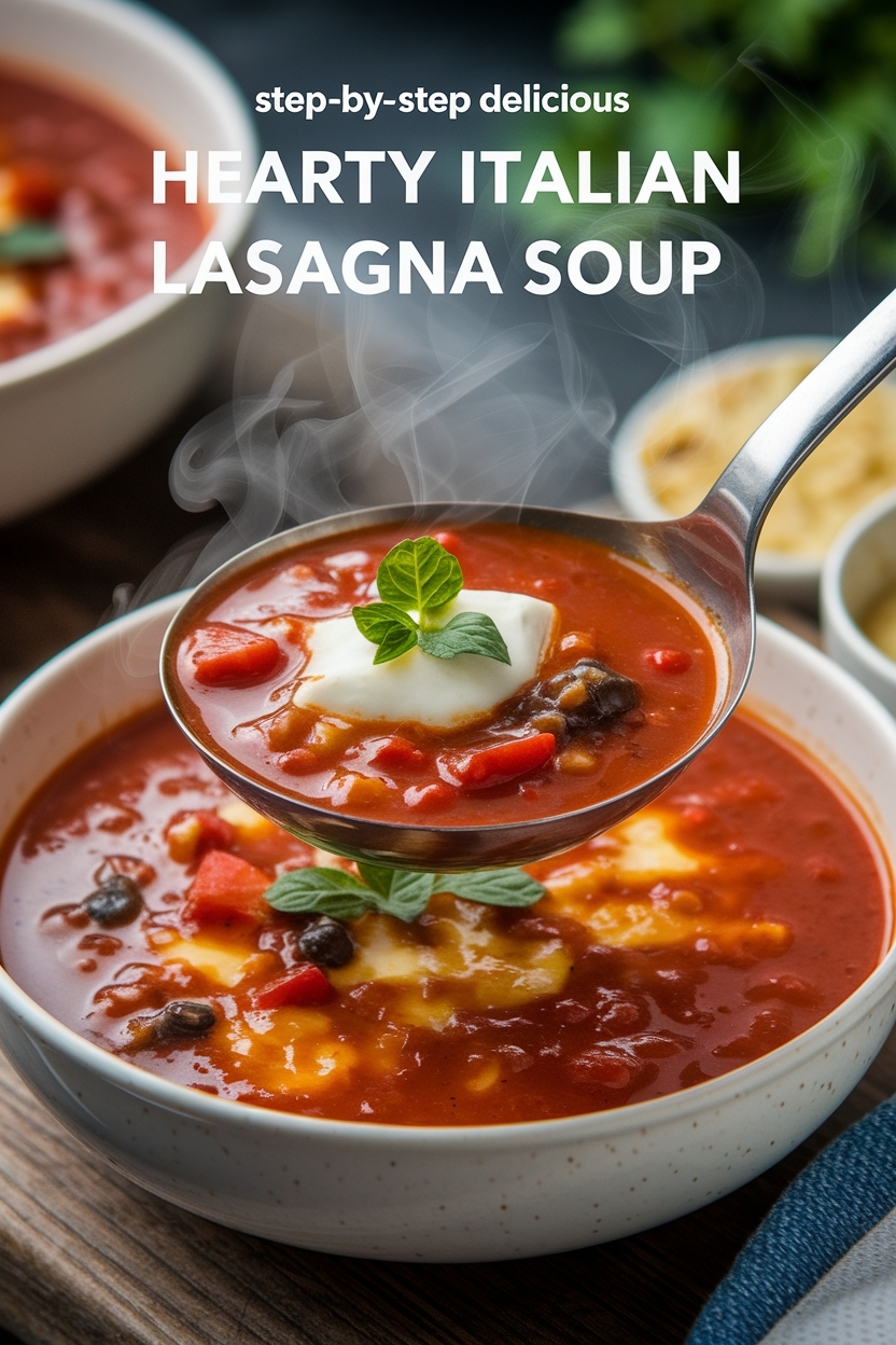 hearty italian lasagna soup - Extra Photo
