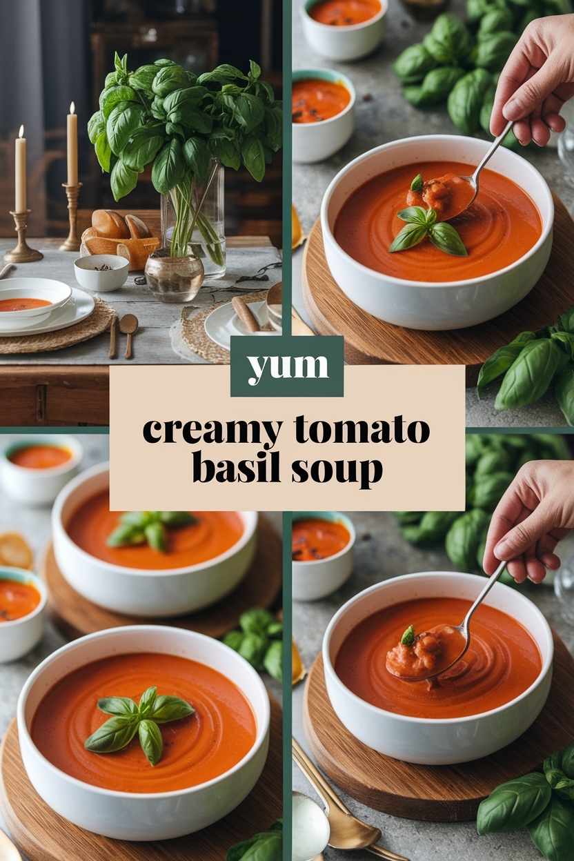 creamy tomato basil soup - Extra Photo
