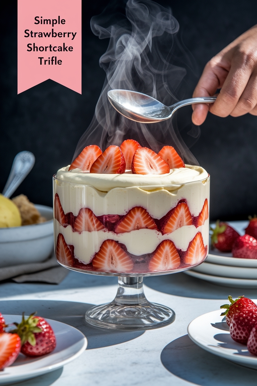 strawberry shortcake trifle - Extra Photo