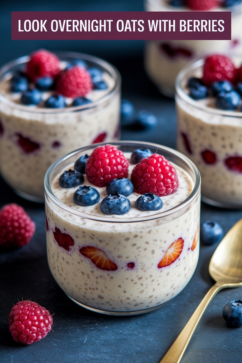 overnight oats with berries