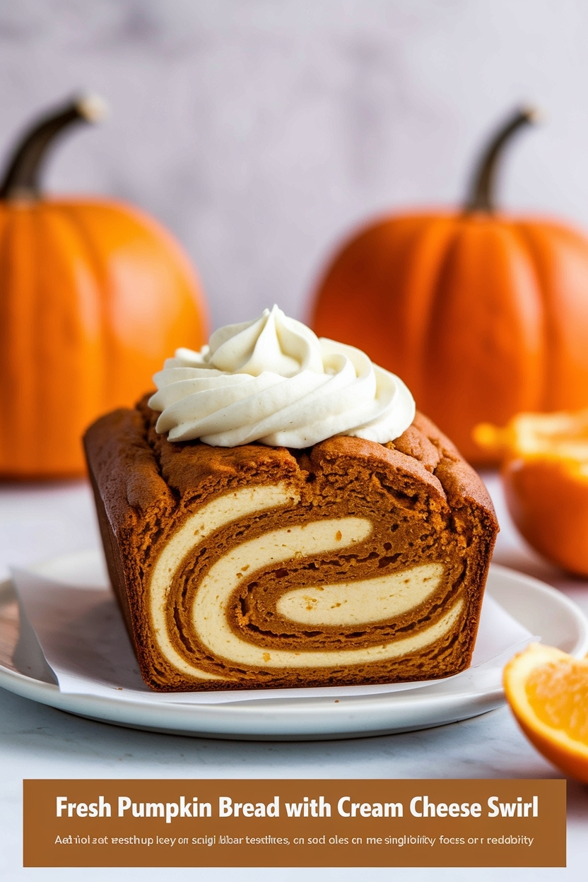 pumpkin bread with cream cheese