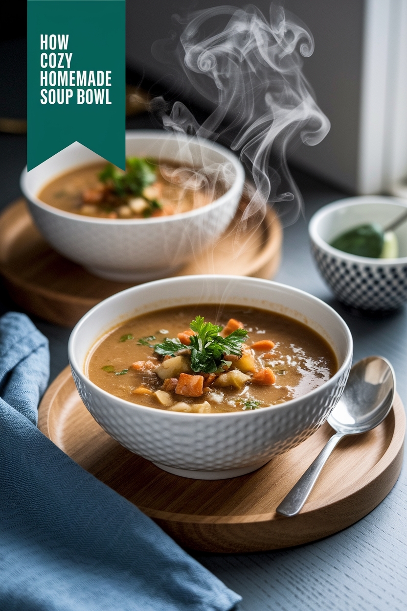 cozy homemade soup bowl