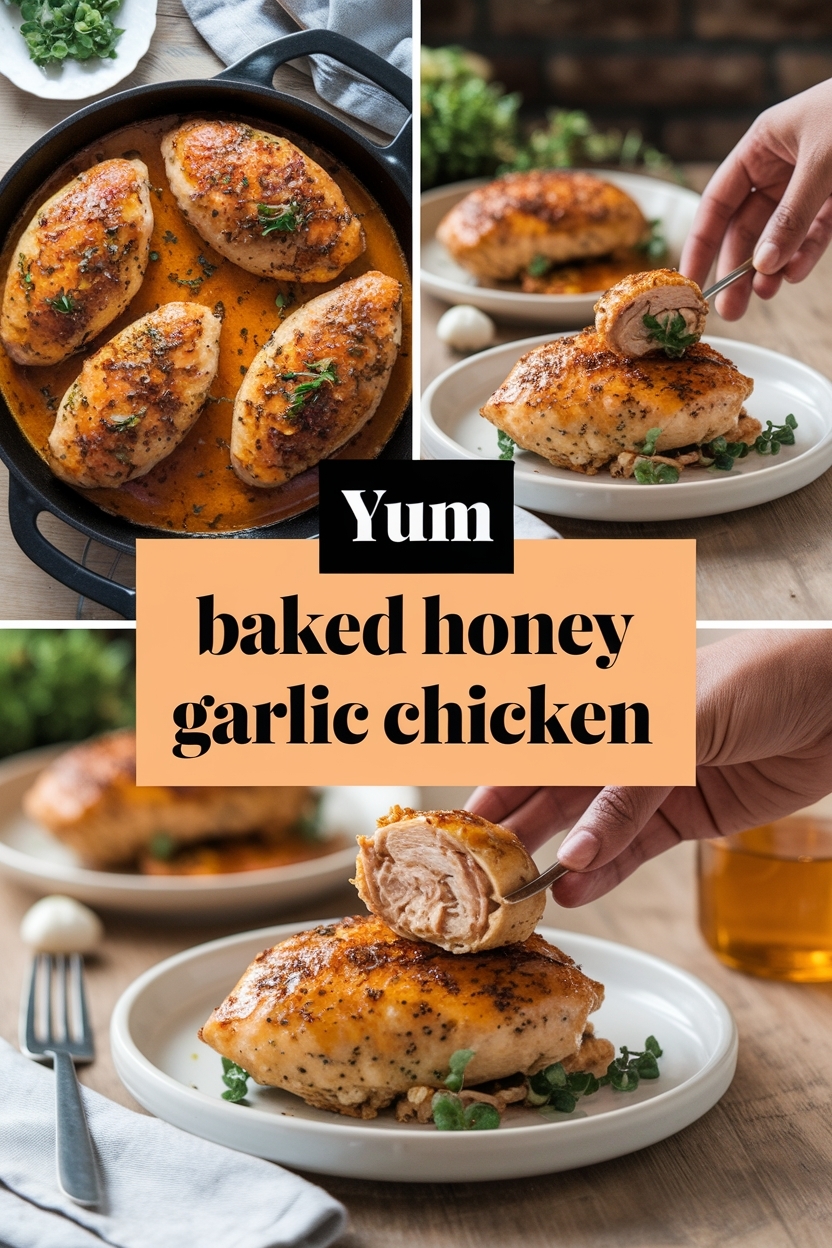 baked honey garlic chicken - Extra Photo