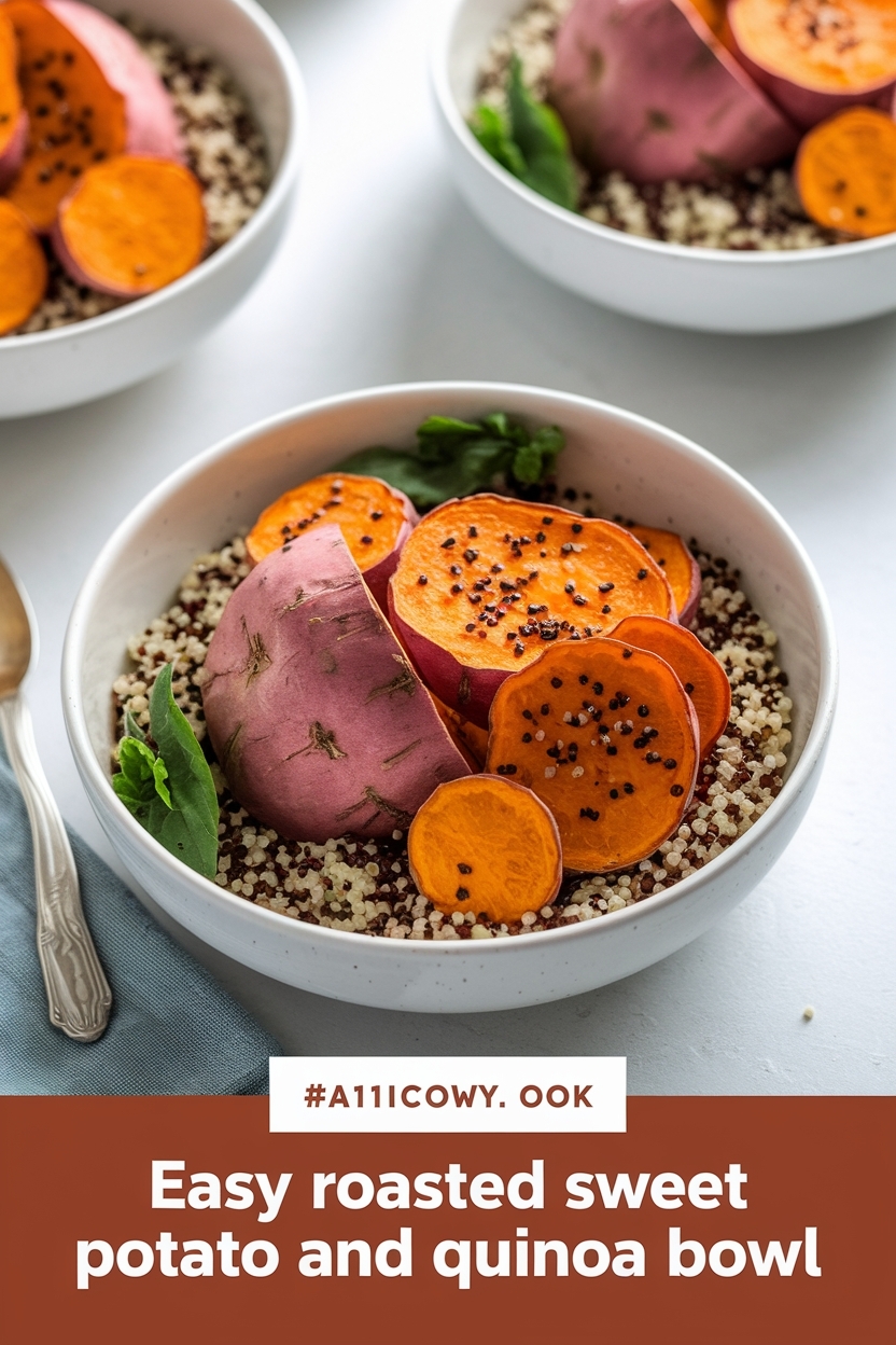 roasted sweet potato and quinoa bowl