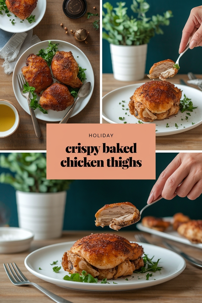 crispy baked chicken thighs - Extra Photo