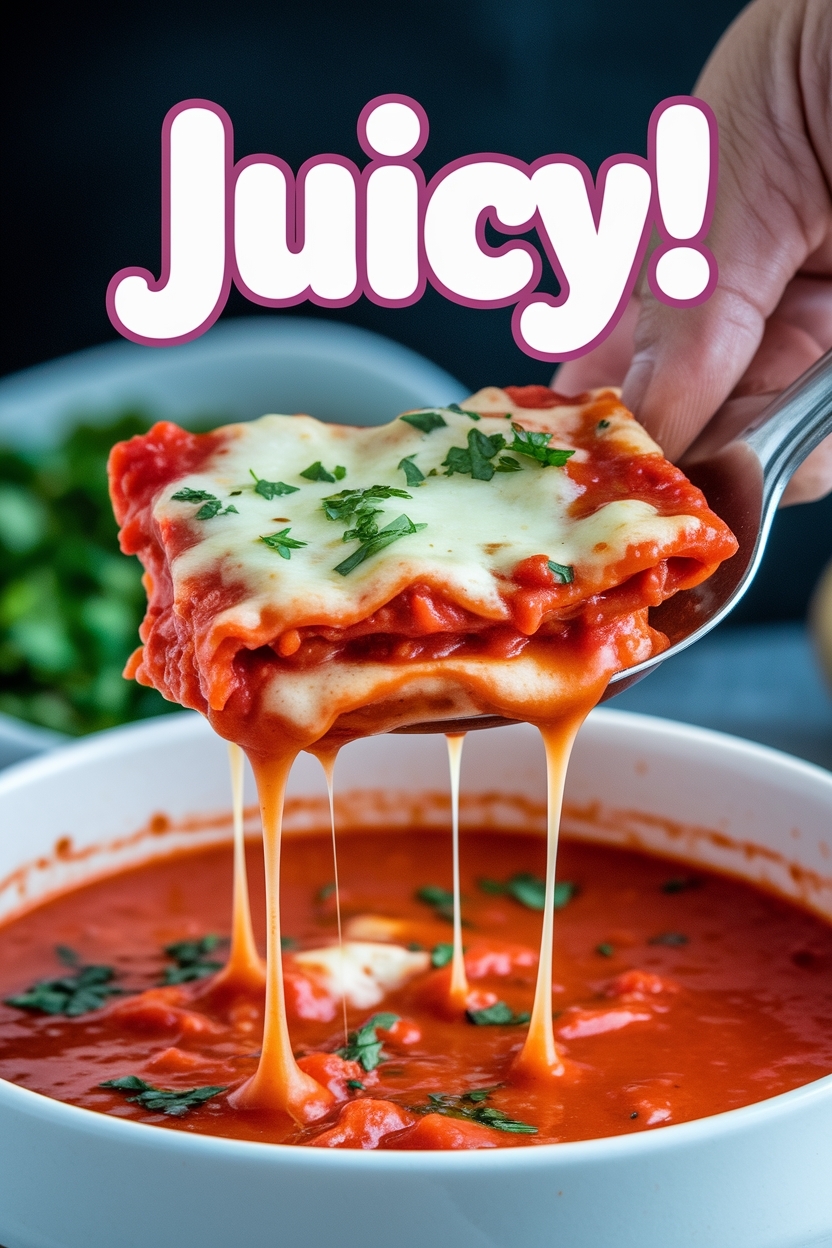 cheesy tomato lasagna soup