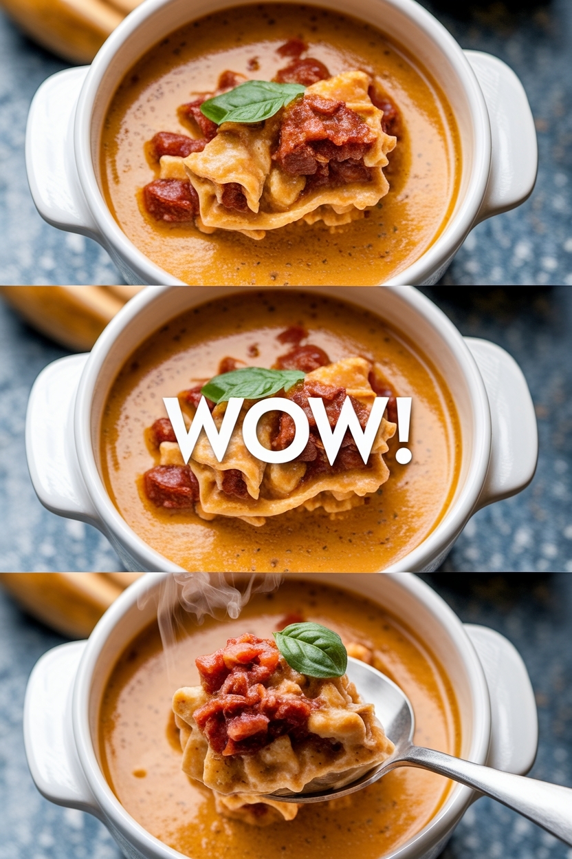 creamy white lasagna soup