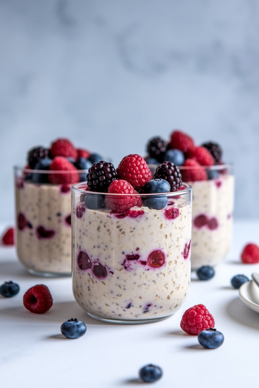 overnight oats with berries