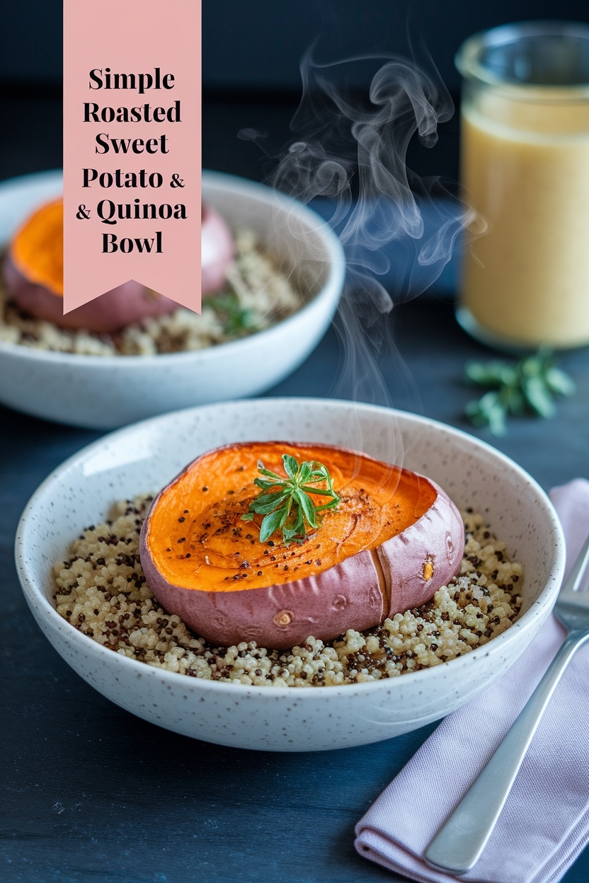 roasted sweet potato and quinoa bowl