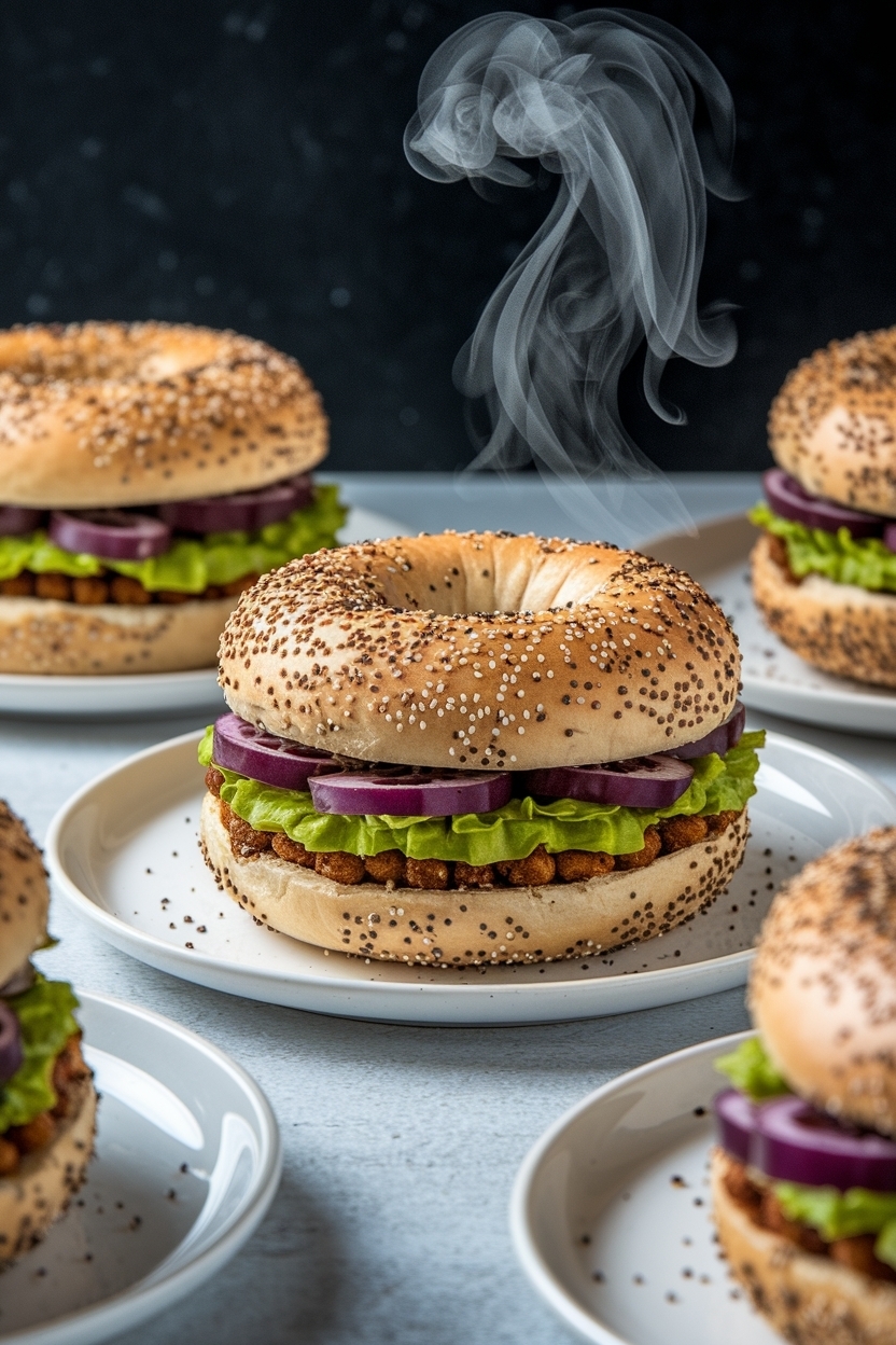 air fryer chickpeas everything bagel seasoning