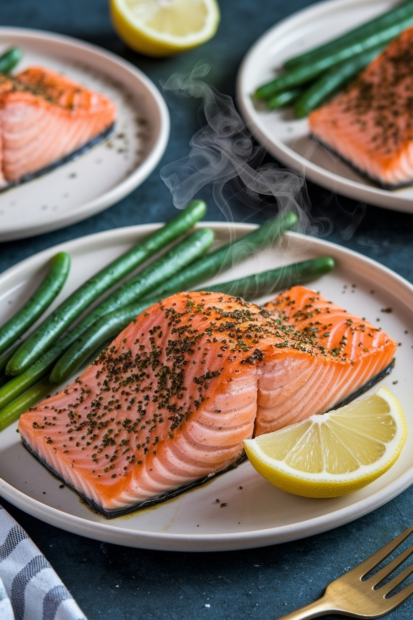air fryer salmon recipe lemon garlic