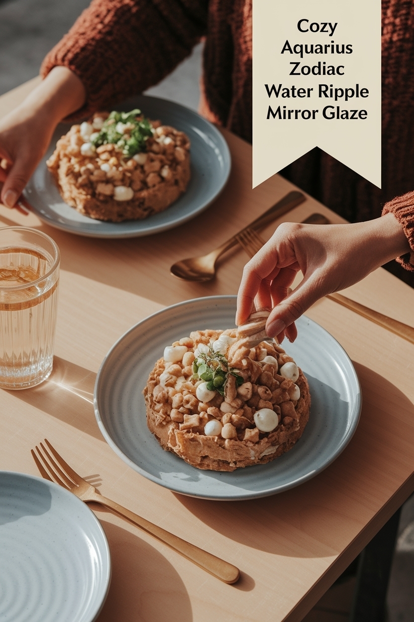 aquarius zodiac water ripple mirror glaze