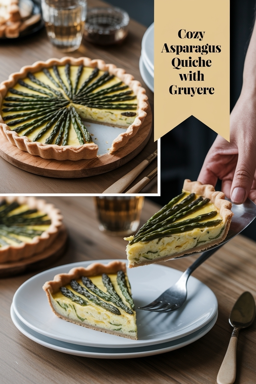 asparagus quiche with gruyere