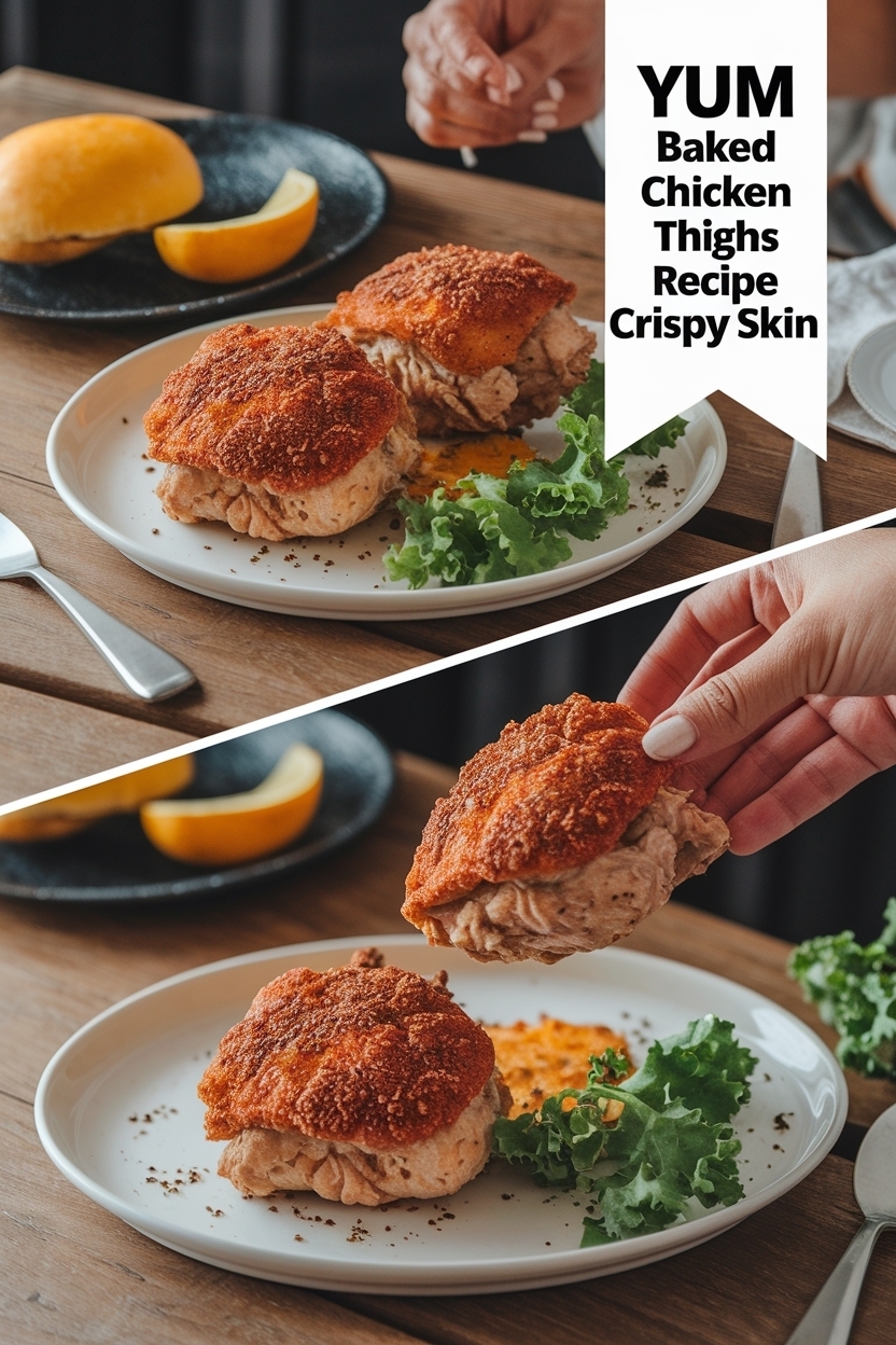 baked chicken thighs recipe crispy skin