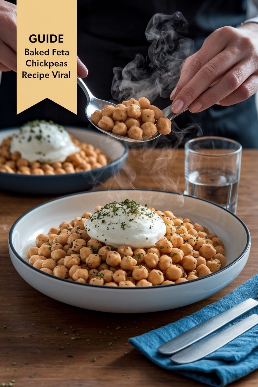 baked feta chickpeas recipe viral