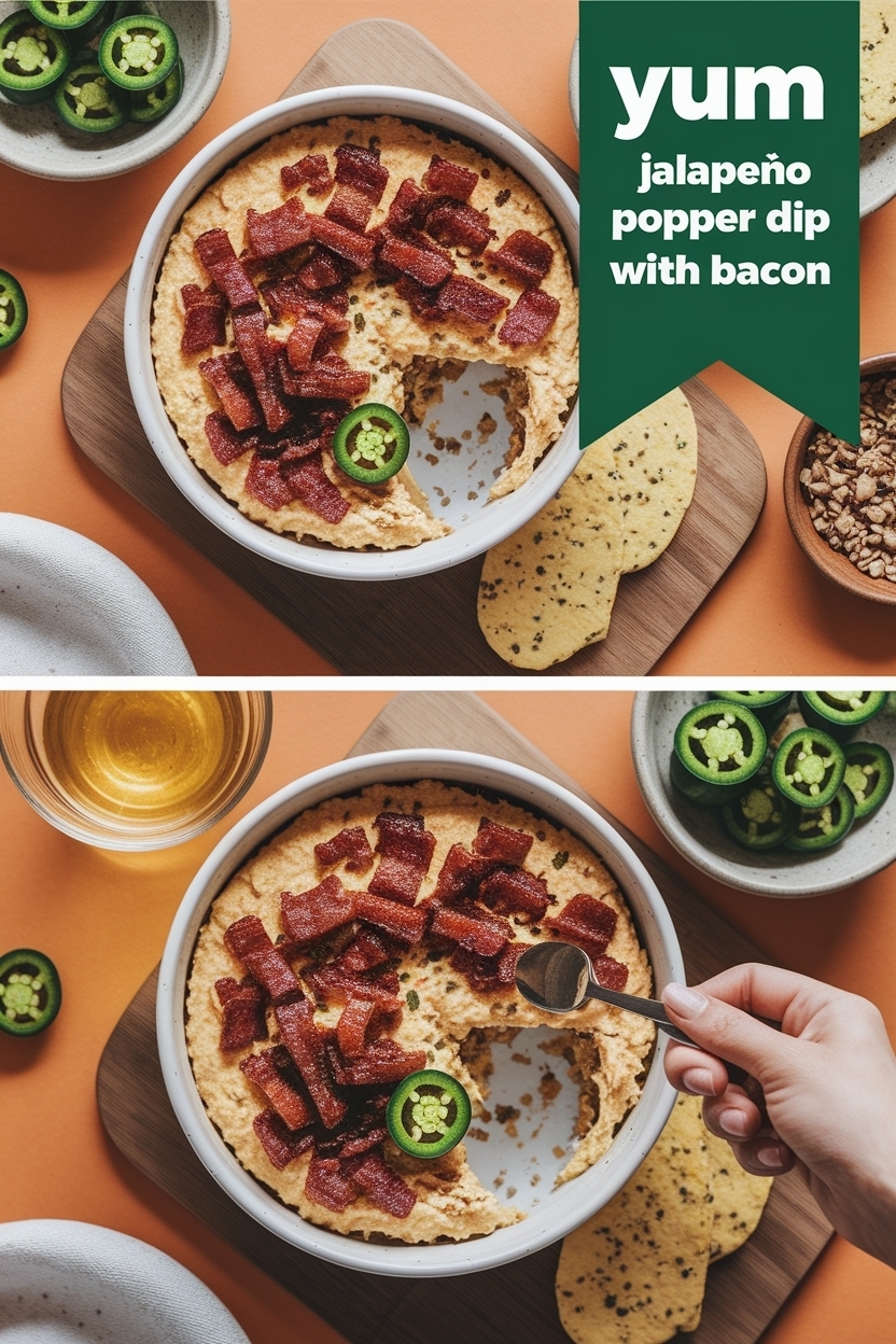 baked jalapeño popper dip with bacon