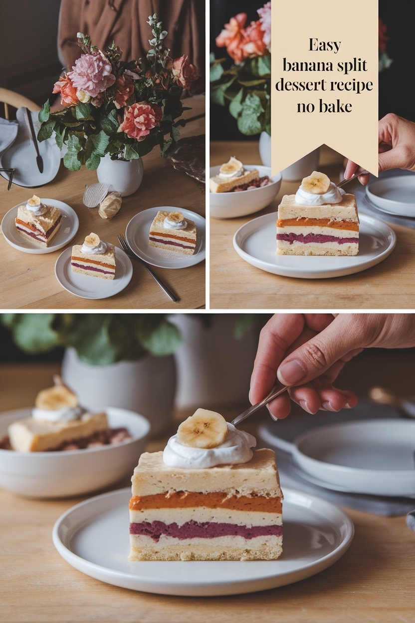 banana split dessert recipe no bake