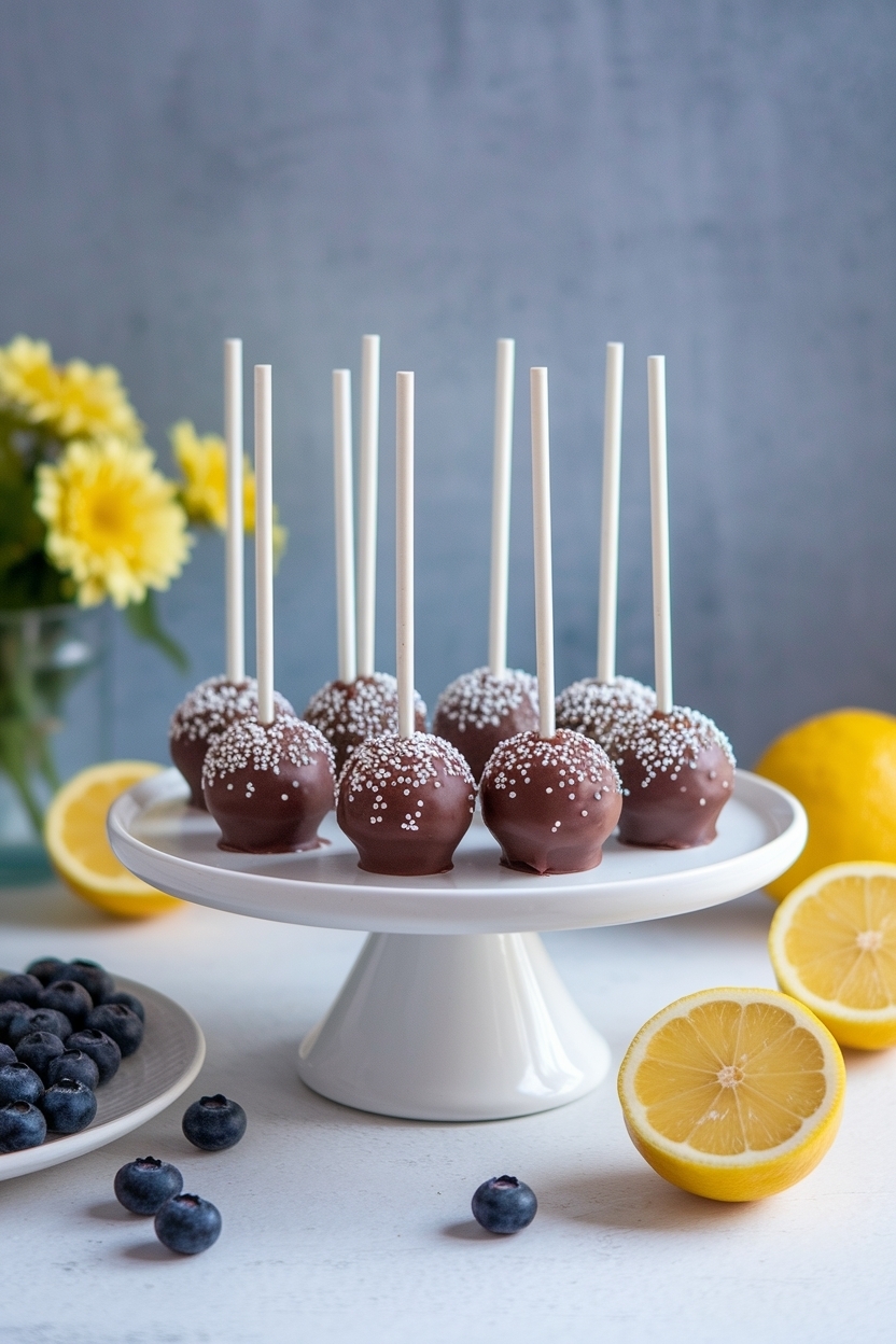 blueberry lemon cake pops baby boy