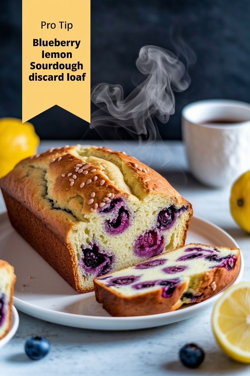 blueberry lemon sourdough discard loaf