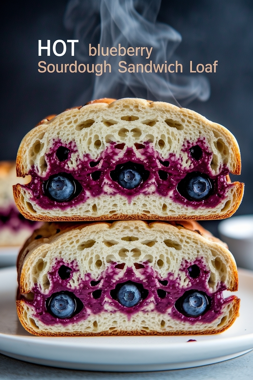 blueberry sourdough sandwich loaf