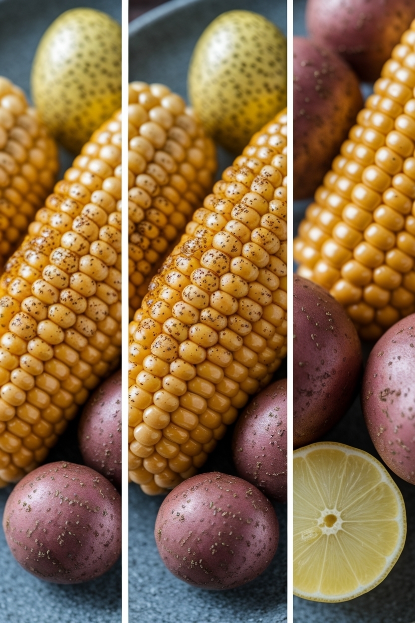 cajun corn and potatoes for crawfish boil