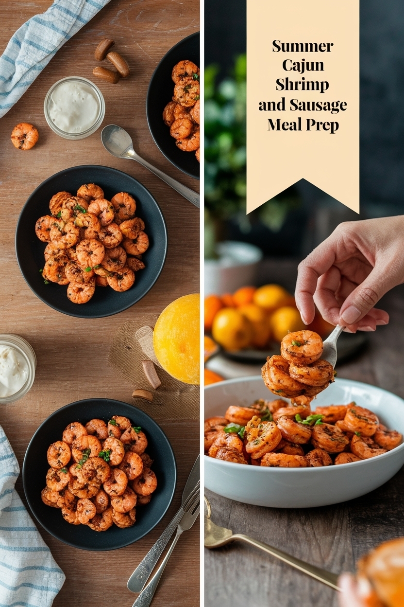 cajun shrimp and sausage meal prep