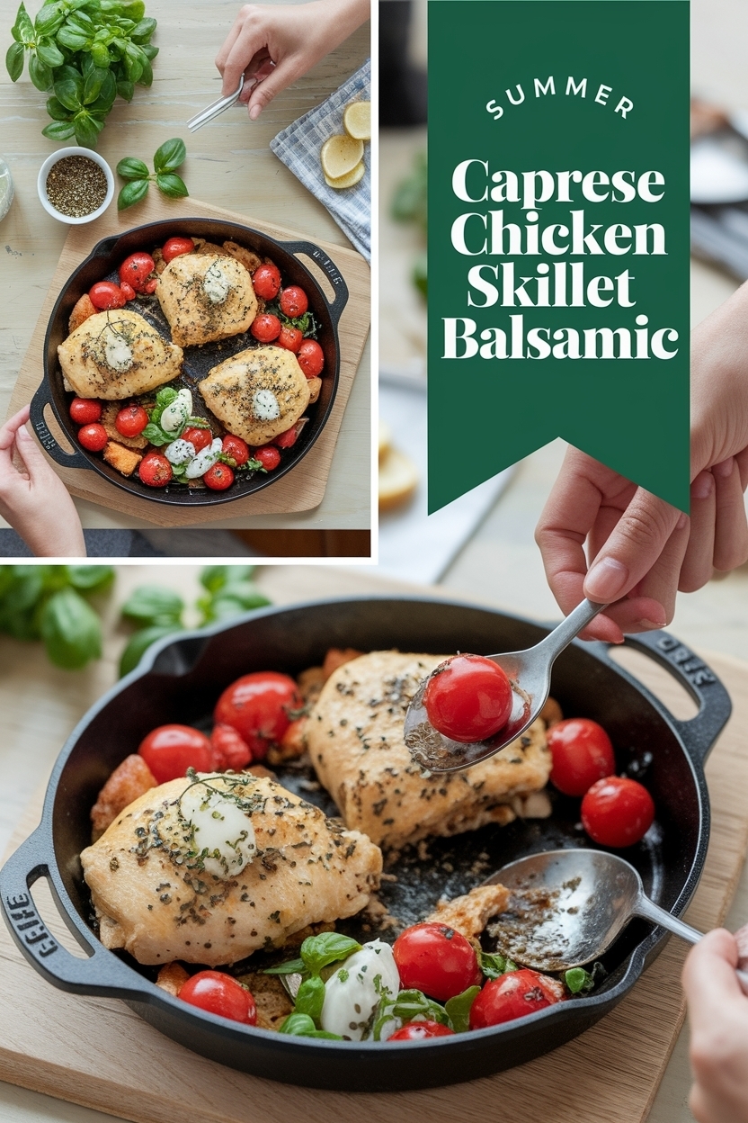caprese chicken skillet balsamic