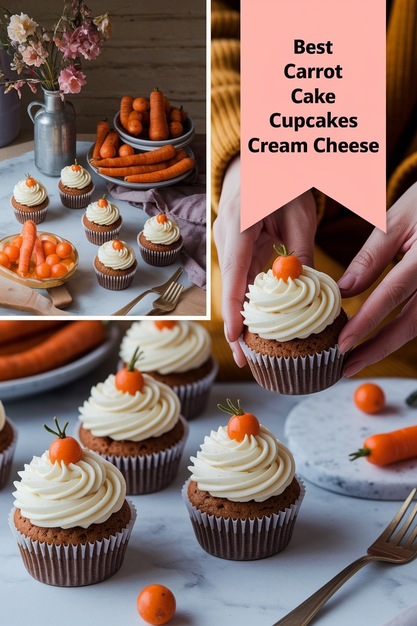 carrot cake cupcakes cream cheese