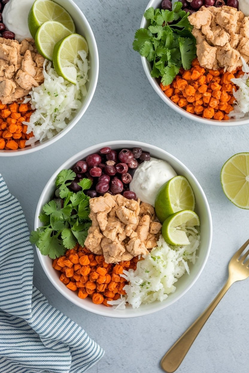 chicken burrito bowl recipe meal prep