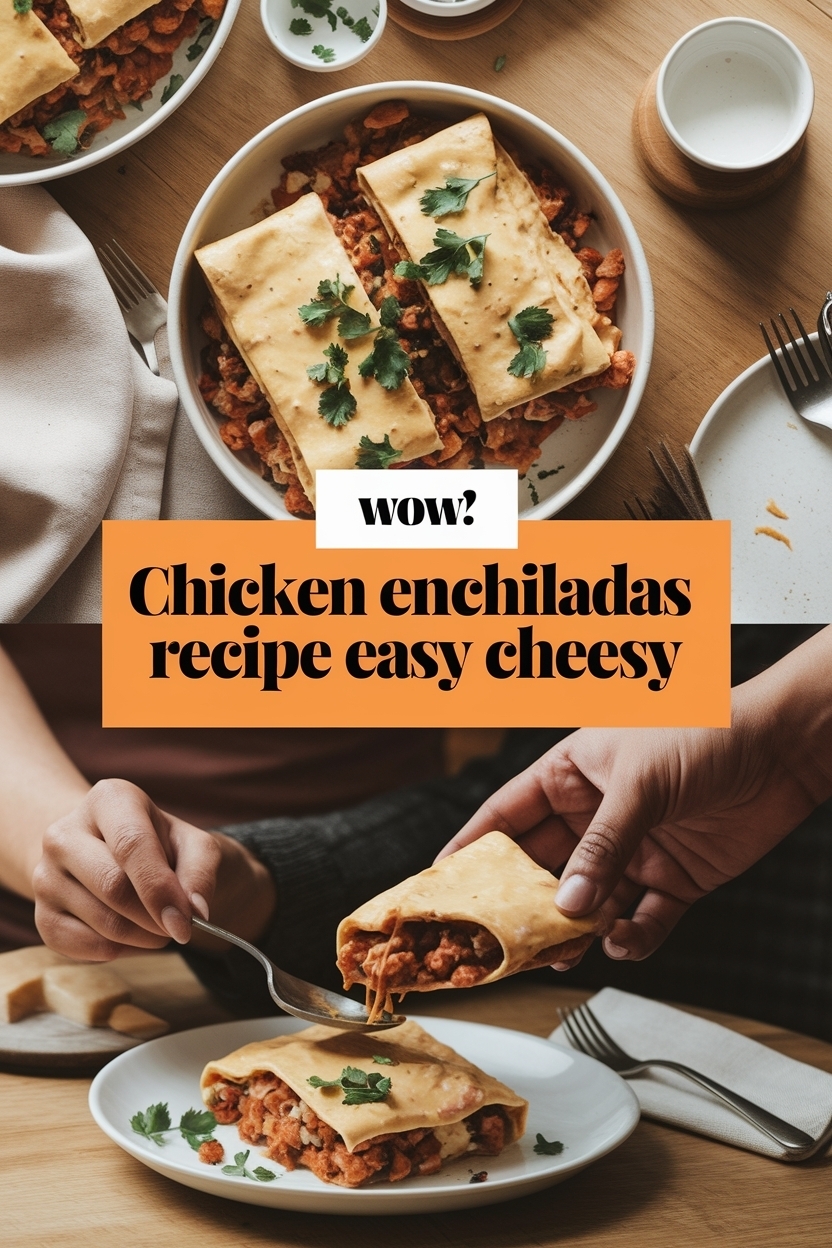 chicken enchiladas recipe easy cheesy