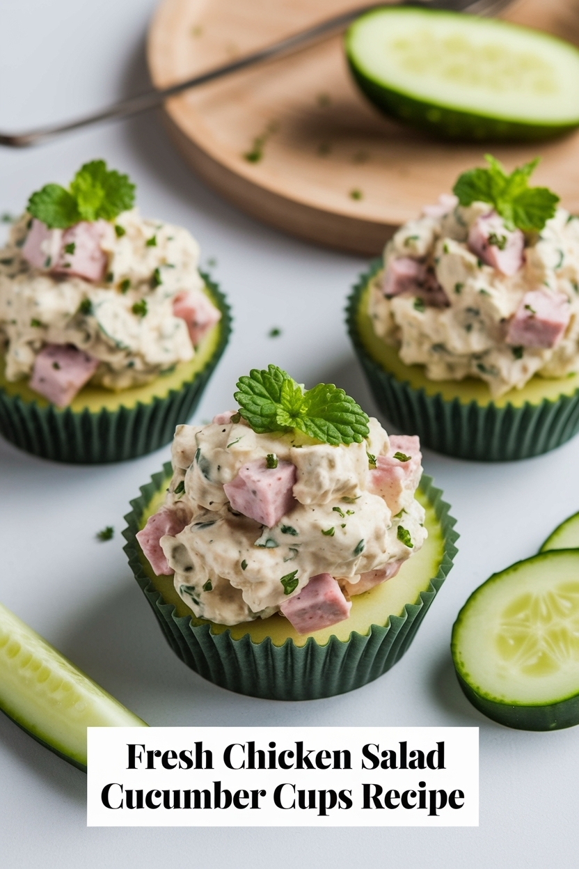 chicken salad cucumber cups recipe