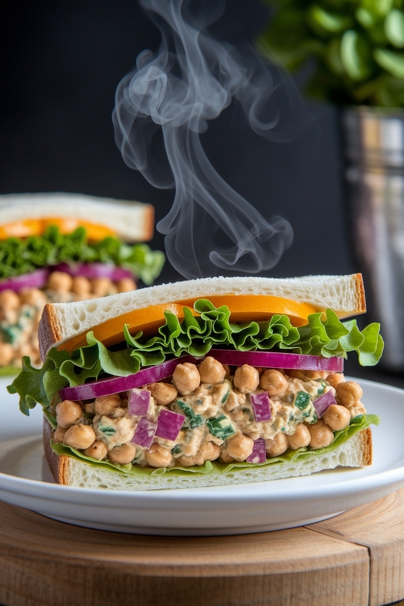 chickpea salad sandwich recipe vegan