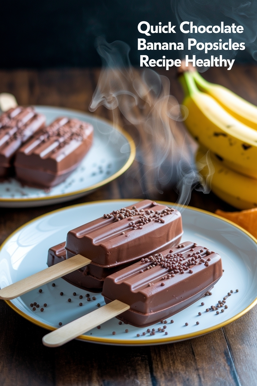 chocolate covered banana popsicles recipe healthy