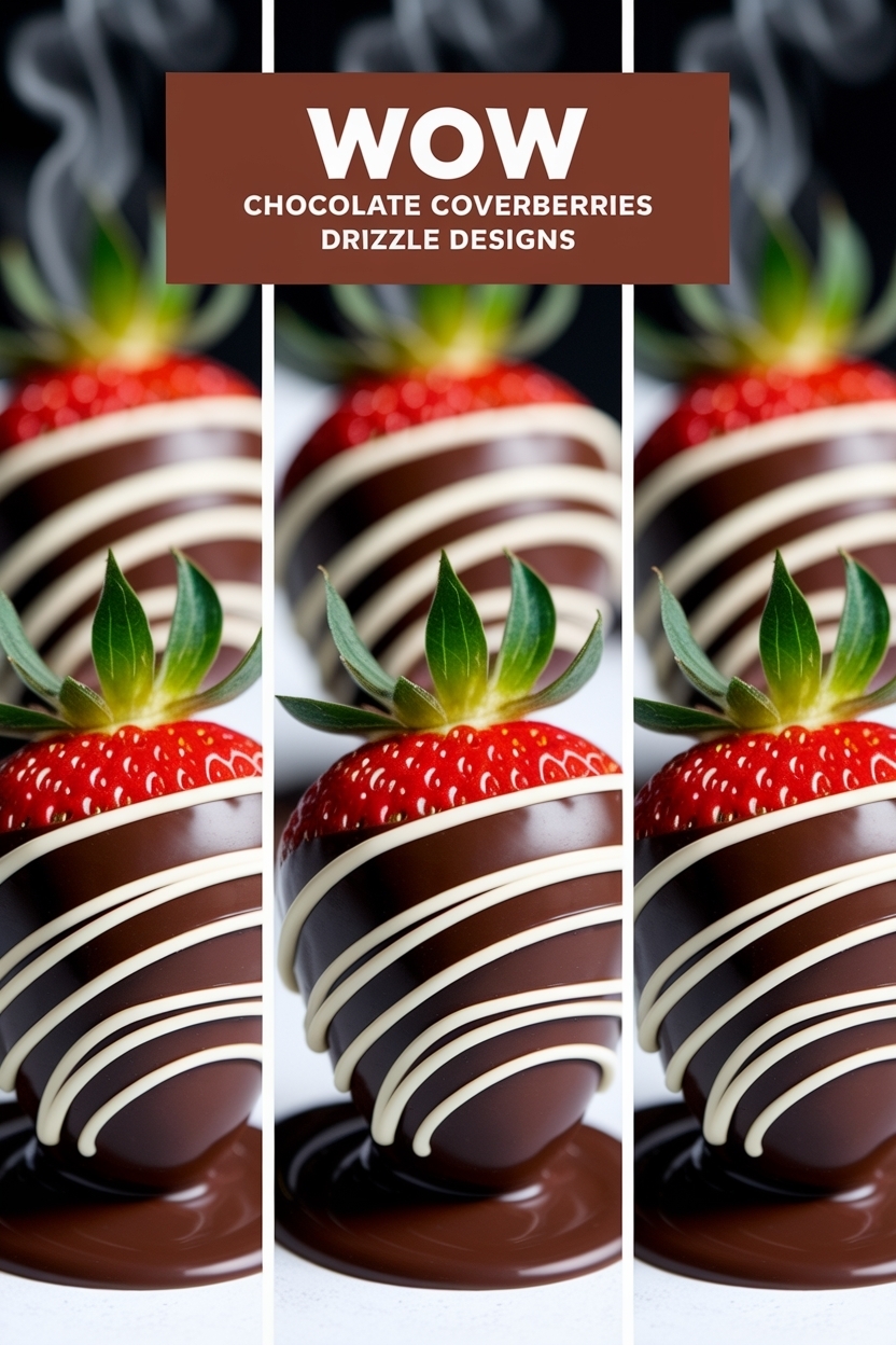 chocolate covered strawberries drizzle designs