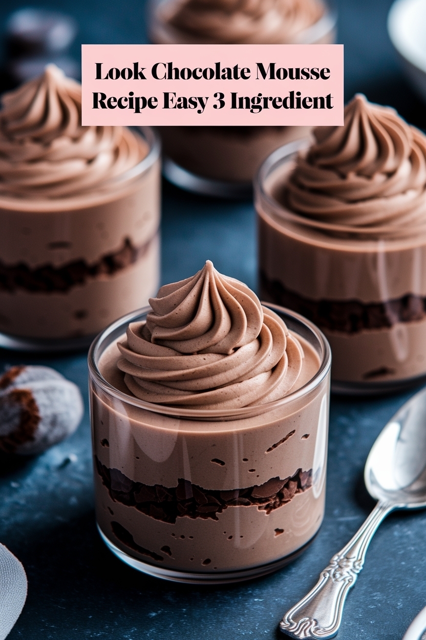 chocolate mousse recipe easy 3 ingredient