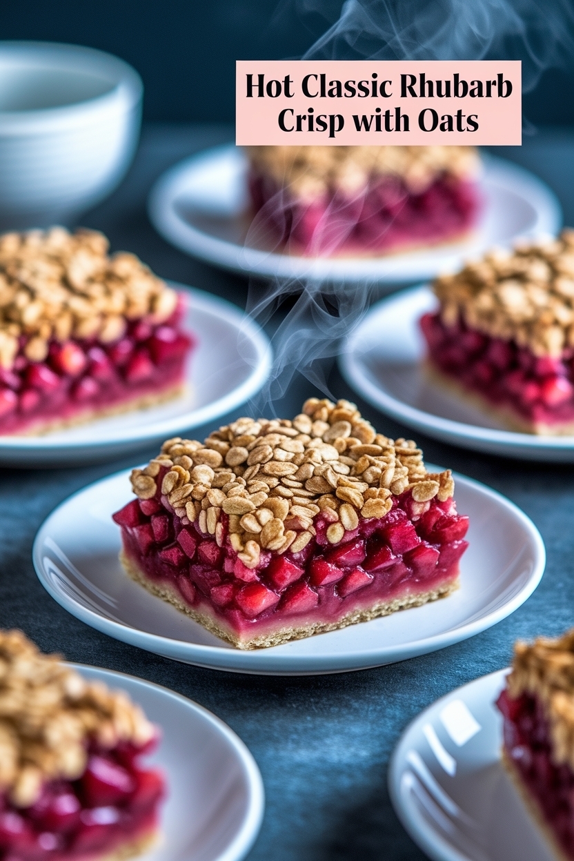 classic rhubarb crisp with oats