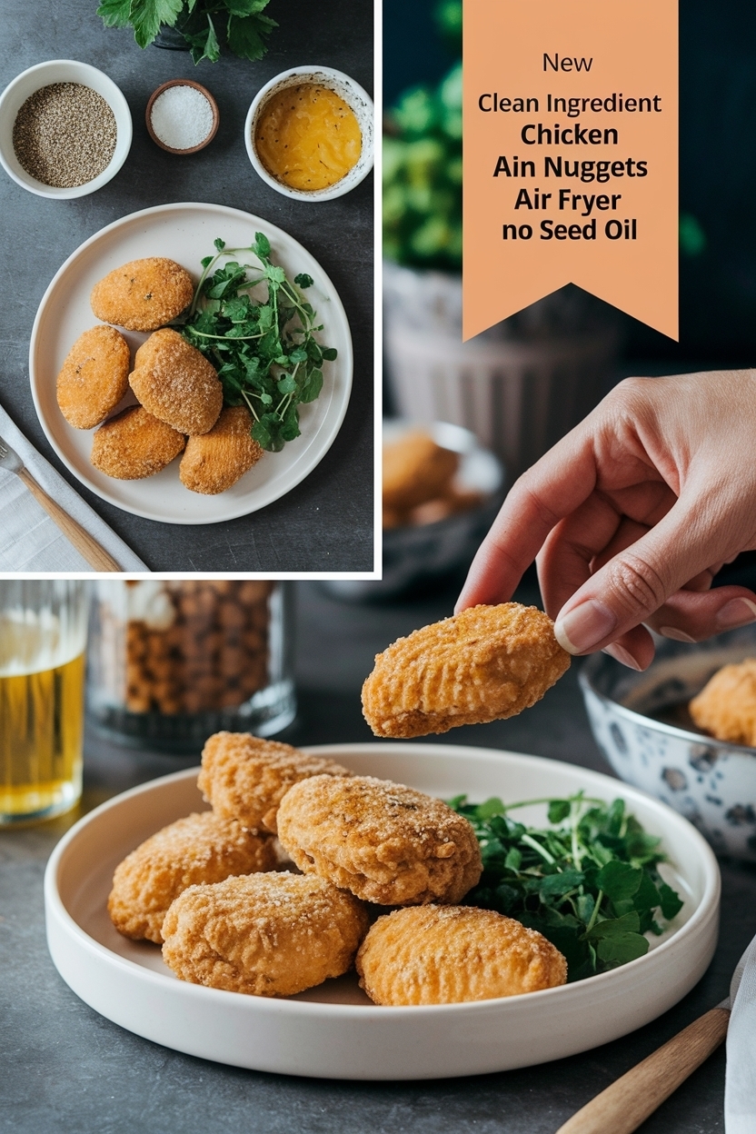 clean ingredient chicken nuggets air fryer no seed oil