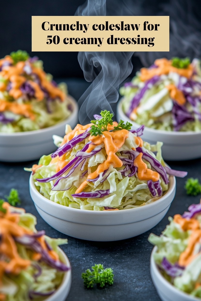 coleslaw for 50 creamy dressing