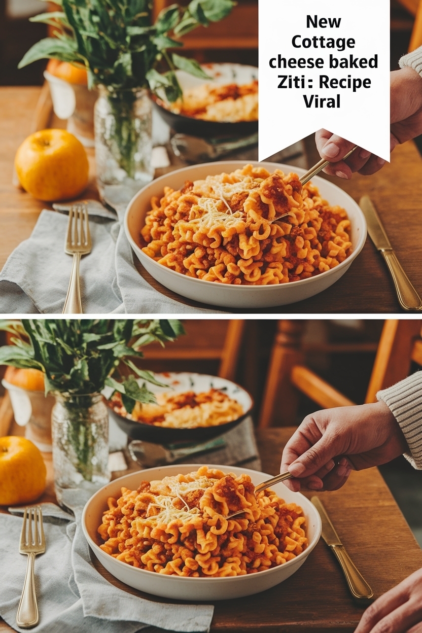 cottage cheese baked ziti recipe viral
