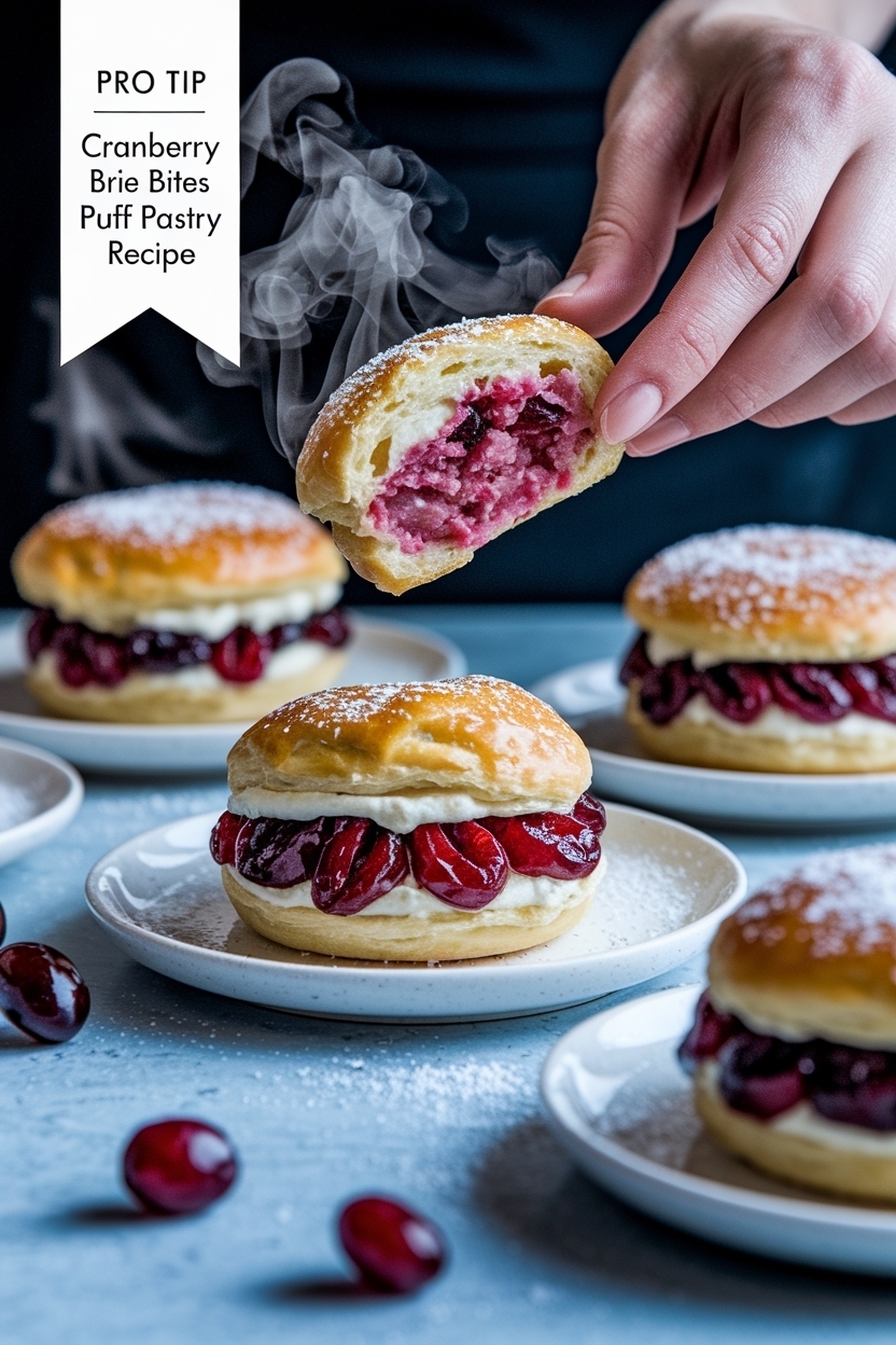 cranberry brie bites puff pastry recipe