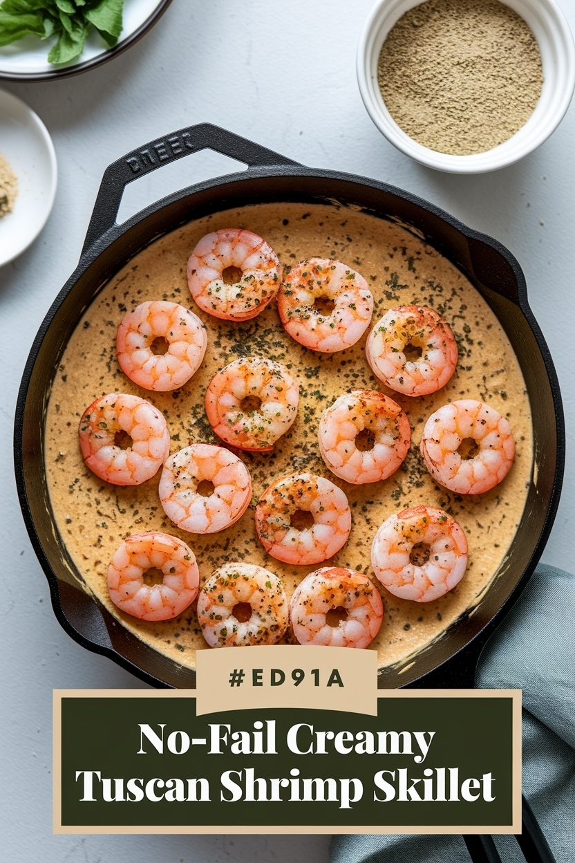 creamy tuscan shrimp skillet