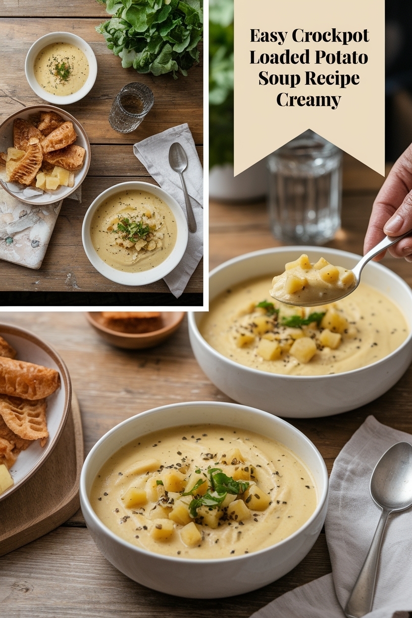 crockpot loaded potato soup recipe creamy